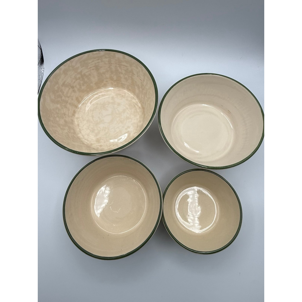 Vintage West Germany Cherry Mixing Bowl Set 4 Nesting Ceramic Bowls - Picture 2 of 9